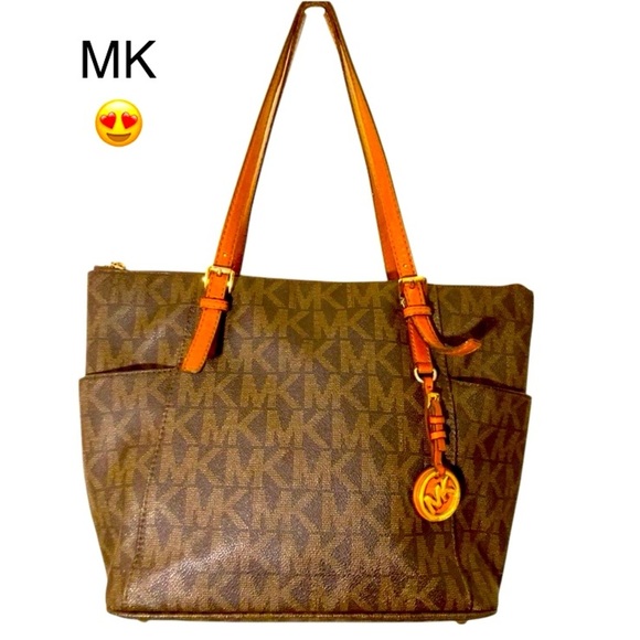 Michael Kors Canvas MK Signature tote SHOULDERBAG - Picture 1 of 8